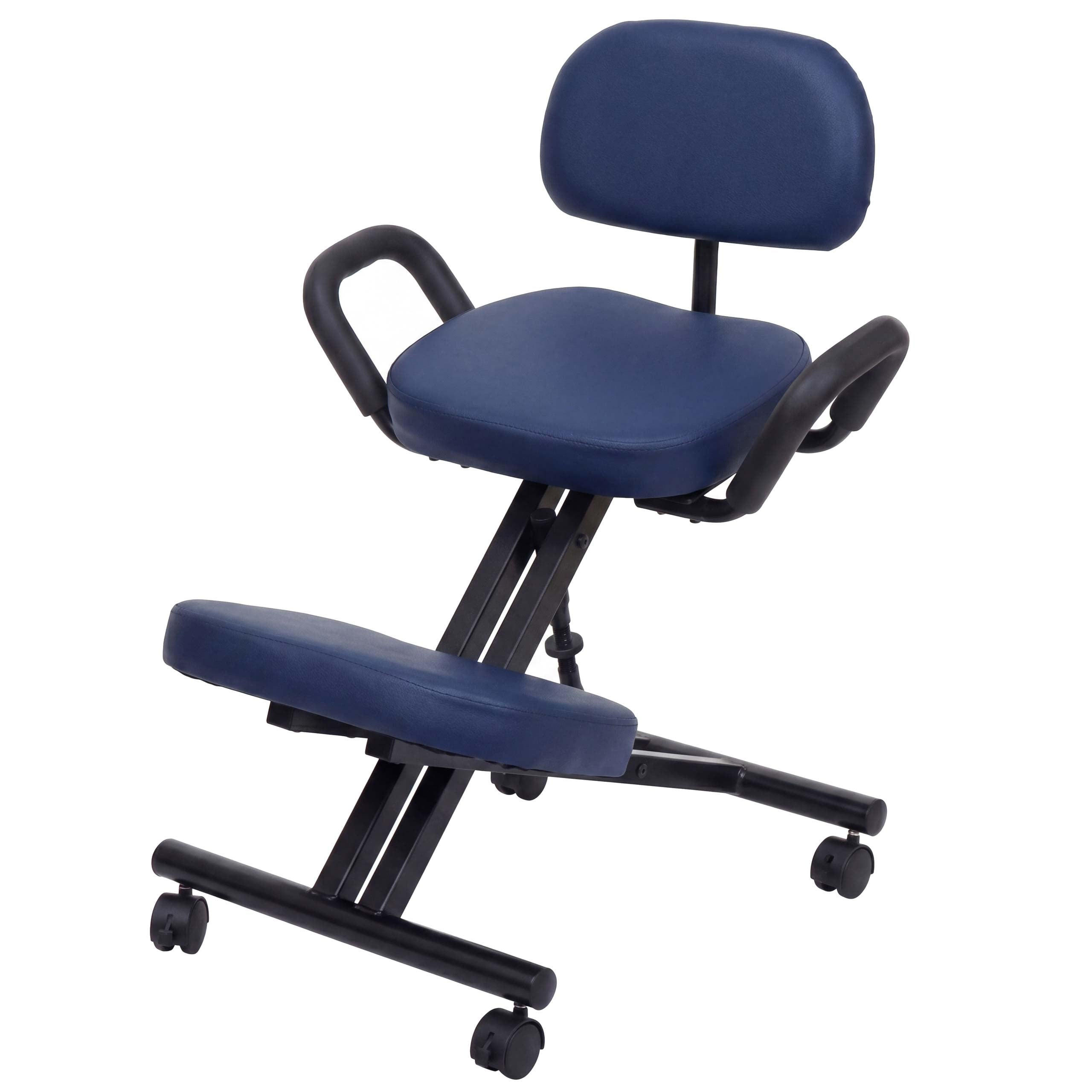 KNIESTUHL MIT RÜCKENLEHNE Blau - Blau, Kunststoff (65/93/72cm) - MCW