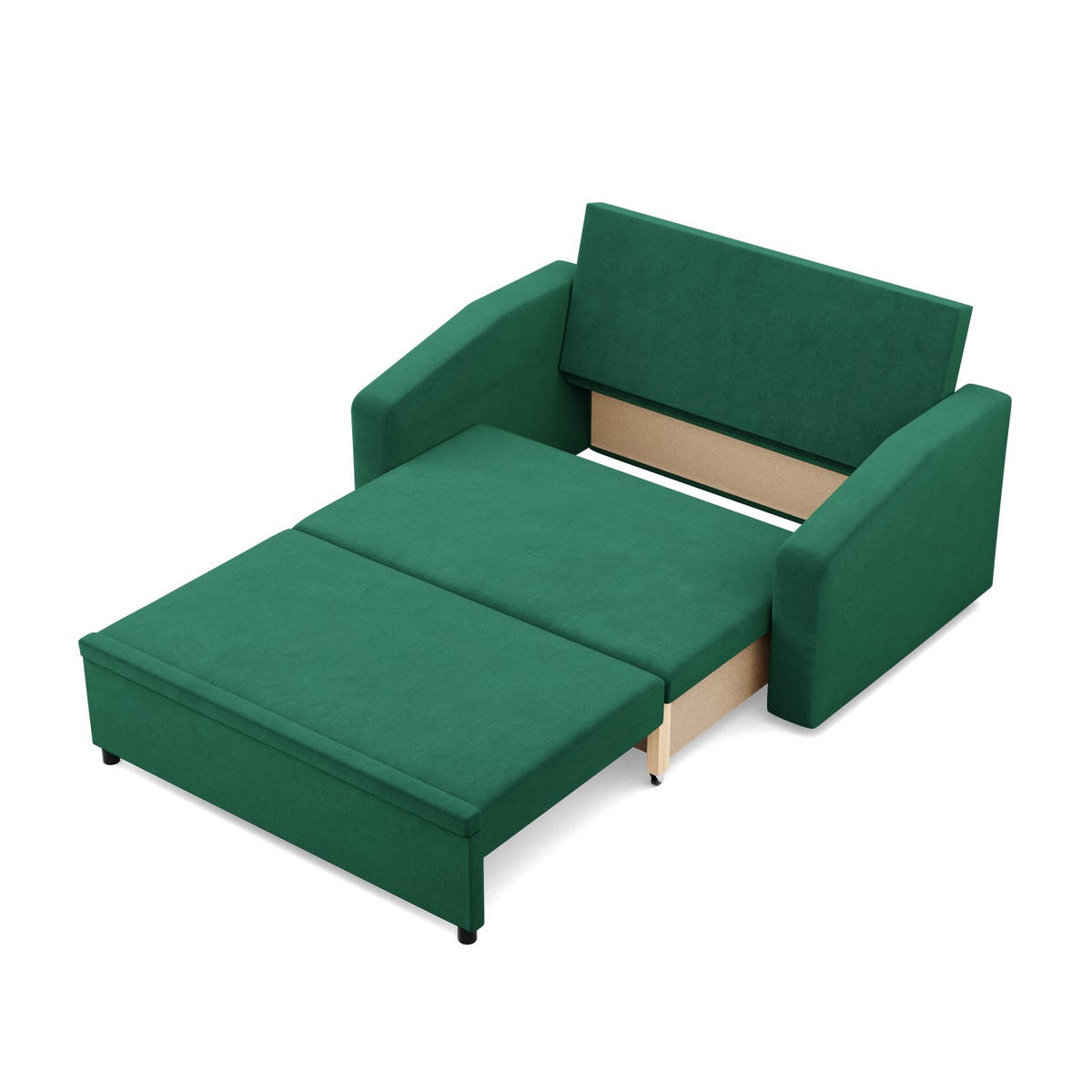 SOFA 2-SITZER MIT SCHLAFFUNKTION NEO, Grün - Grün, Textil (148/90/87cm)