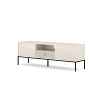 TV-LOWBOARD MAGGIORE Beige, Schwarz 154x39x53 cm - Beige/Schwarz, Holzwerkstoff (154/53/39cm) - FURNLUX
