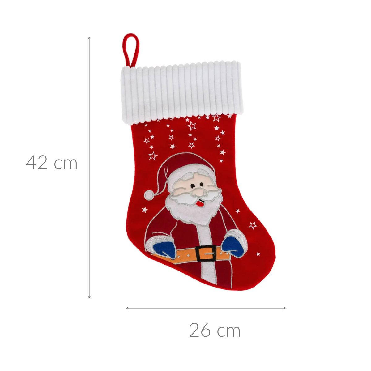WEIHNACHTSSTRUMPF für Geschenke 26/2/42 cm - Rot, Textil (2/42/26cm) - Atmosphera Createur d´interieur