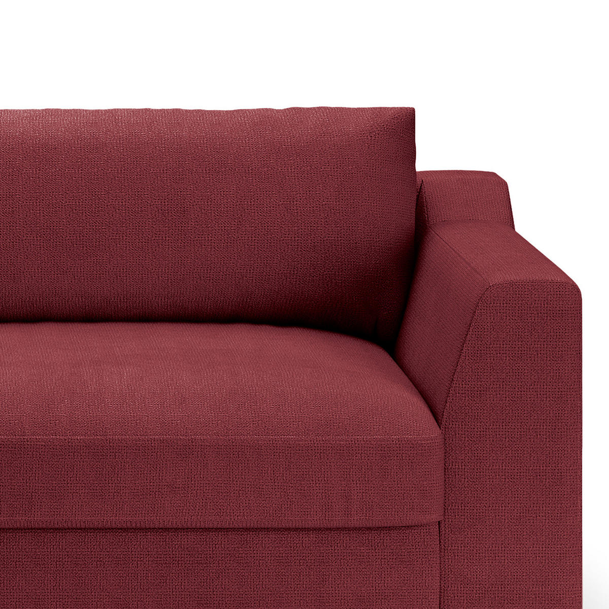BIG-SOFA - Weinrot, Kunststoff/Textil (274/90/112cm) - home24