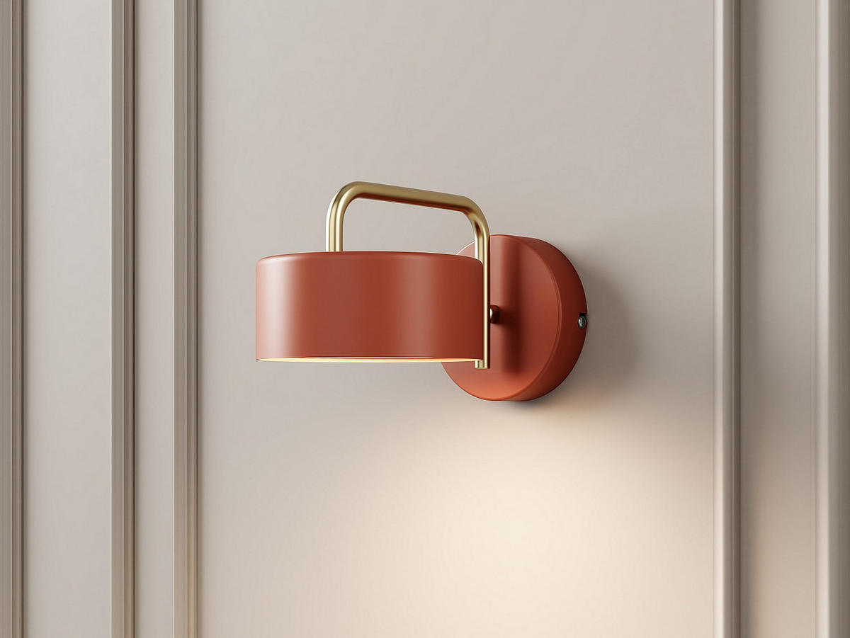 WANDLAMPE - 25 cm x 16 cm - metall - terracotta Otilie - Terracotta, Metall (25/14.4/16cm) - Vente-Unique