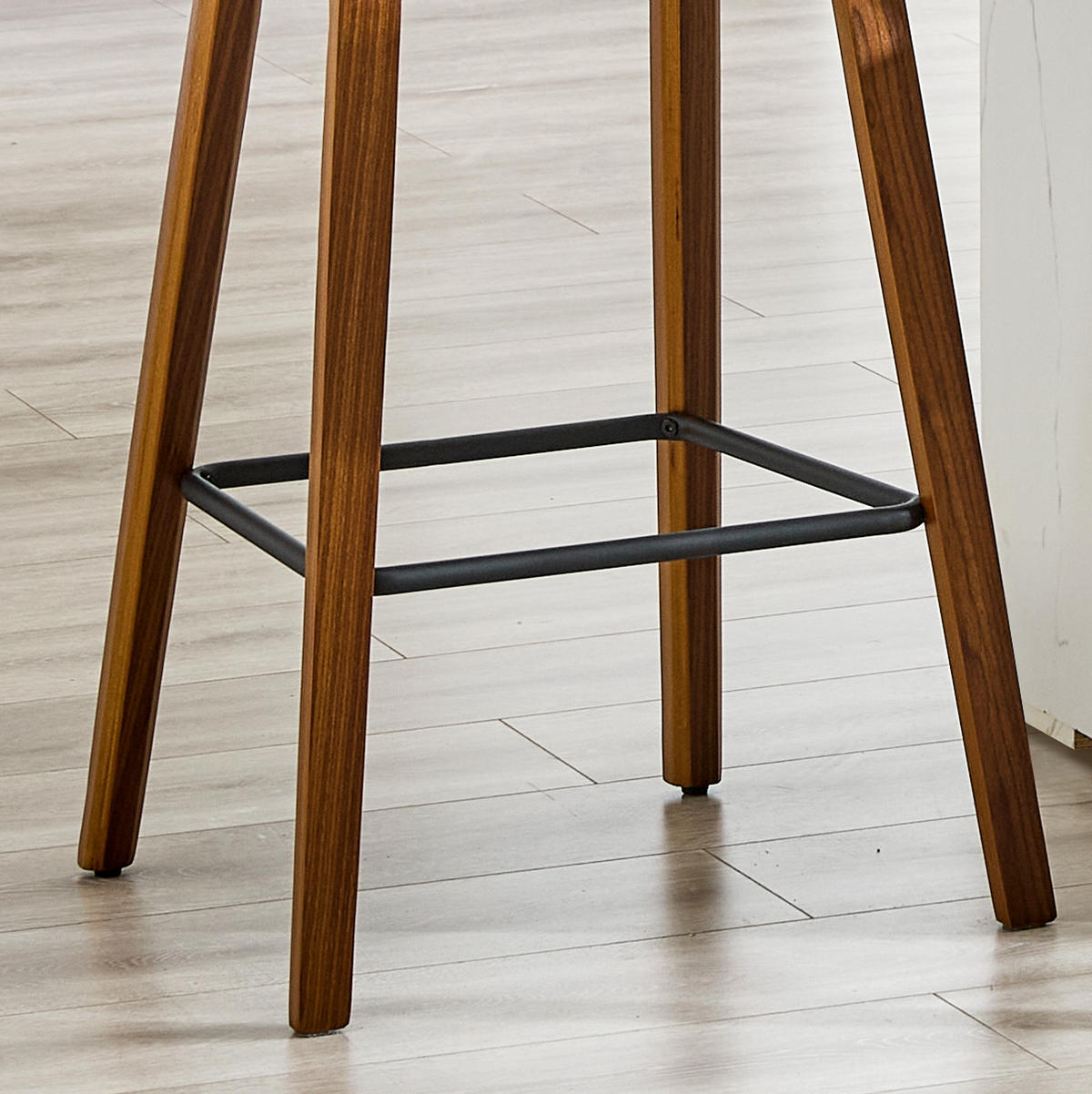 BARHOCKER 2er Set mit Armlehne und Fußstütze aus Holz - Braun, Holz (44/88/54.7cm) - MIVRAY
