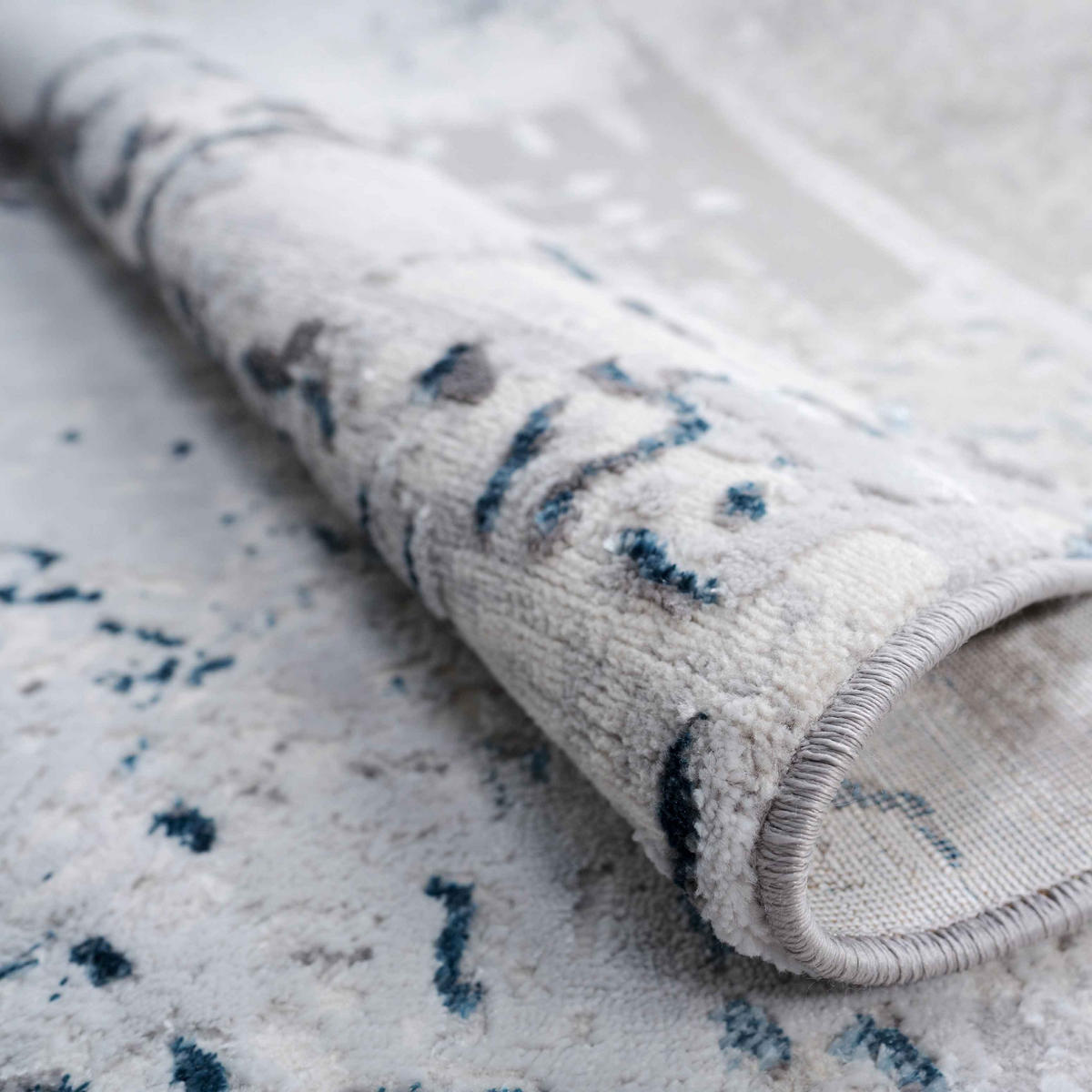 WEBTEPPICH Grace Blau - Blau, Textil (160/230cm) - Kukoon Rugs