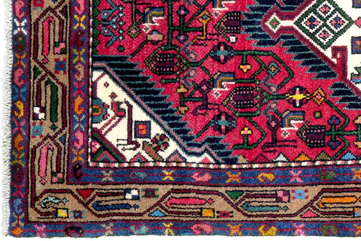 TEPPICH Assadabad Rot 301/84 cm Schurwolle - Rot, Textil (84/301cm) - Looma