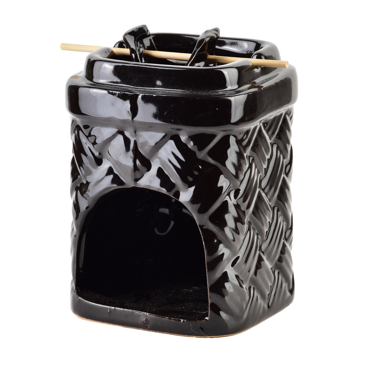 DUFTLAMPE Basic Schwarz 10/10/13 cm Keramik - Schwarz, Keramik (13cm) - Mondex