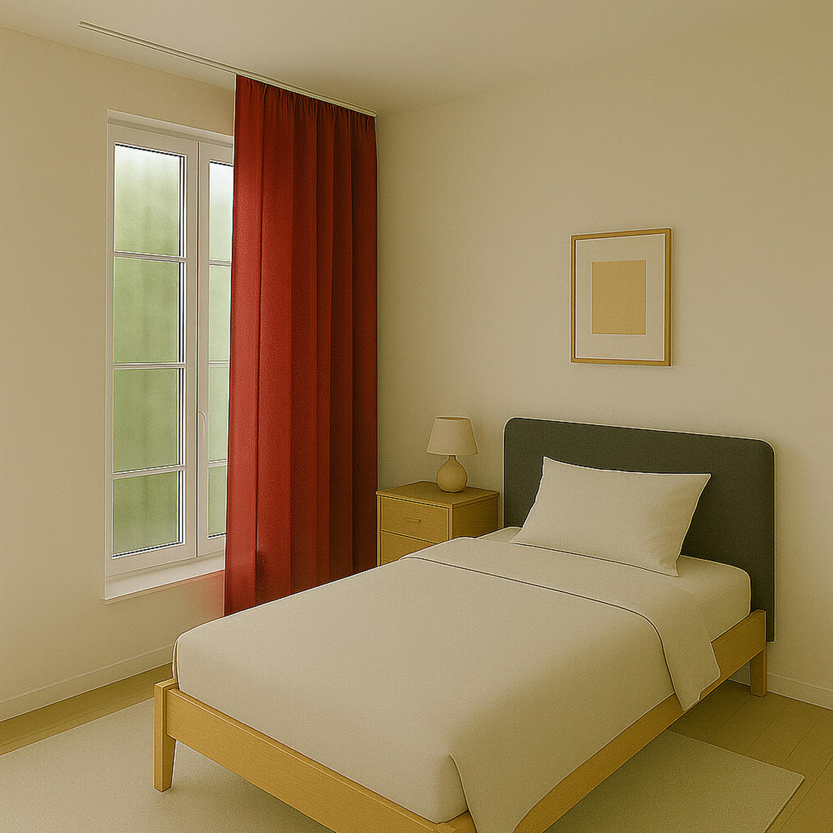 VORHANG Blickdicht ( 140x175cm ) mit Kräuselband / Universalband in Rot - Rot, Textil (140/175cm) - Bestlivings