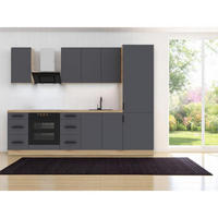 KÜCHENLEERBLOCK 280 cm - Langen K98-M280 - in Grau/Matt - Grau, Holz (280/212/60cm)