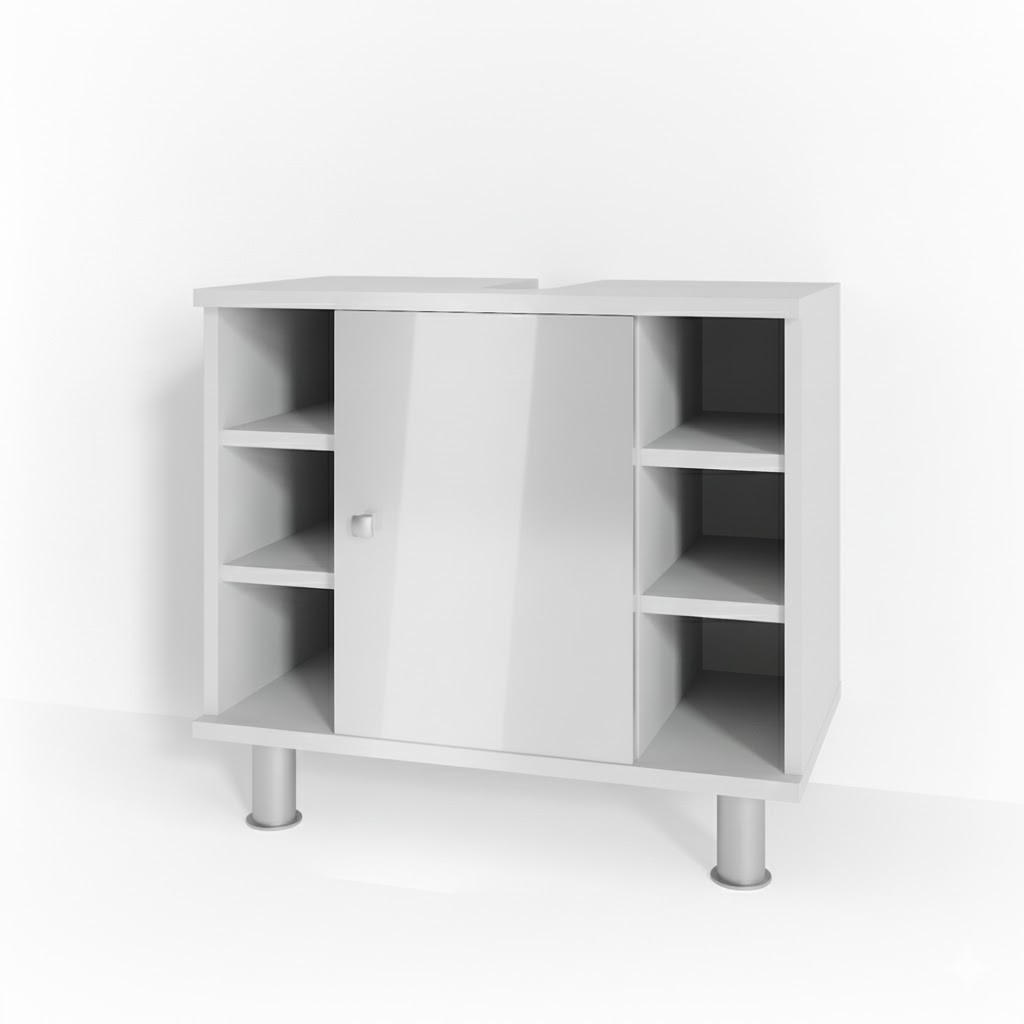 WASCHBECKENUNTERSCHRANK Fynn Weiß Hochglanz 60 x 54 cm - Weiß Hochglanz, Holzwerkstoff (60/54/32cm) - Vicco