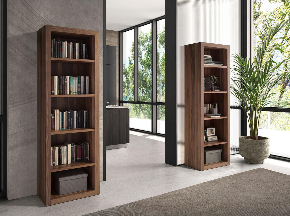 REGAL Holzregal aus Nussbaum 65/40/200 cm - Walnussfarben, Holz (65/200/40cm) - ANGEL CERDA