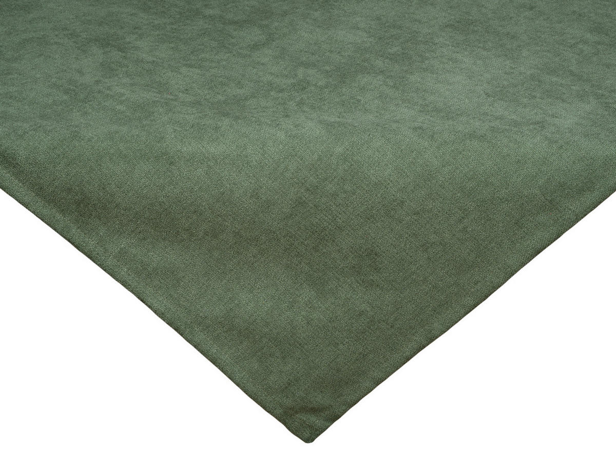 MITTELDECKE FarbTon Chenille-Haptik oliven-grün 80/80 cm - Dunkelgrün, Textil (80/80cm) - beties Heimtextil