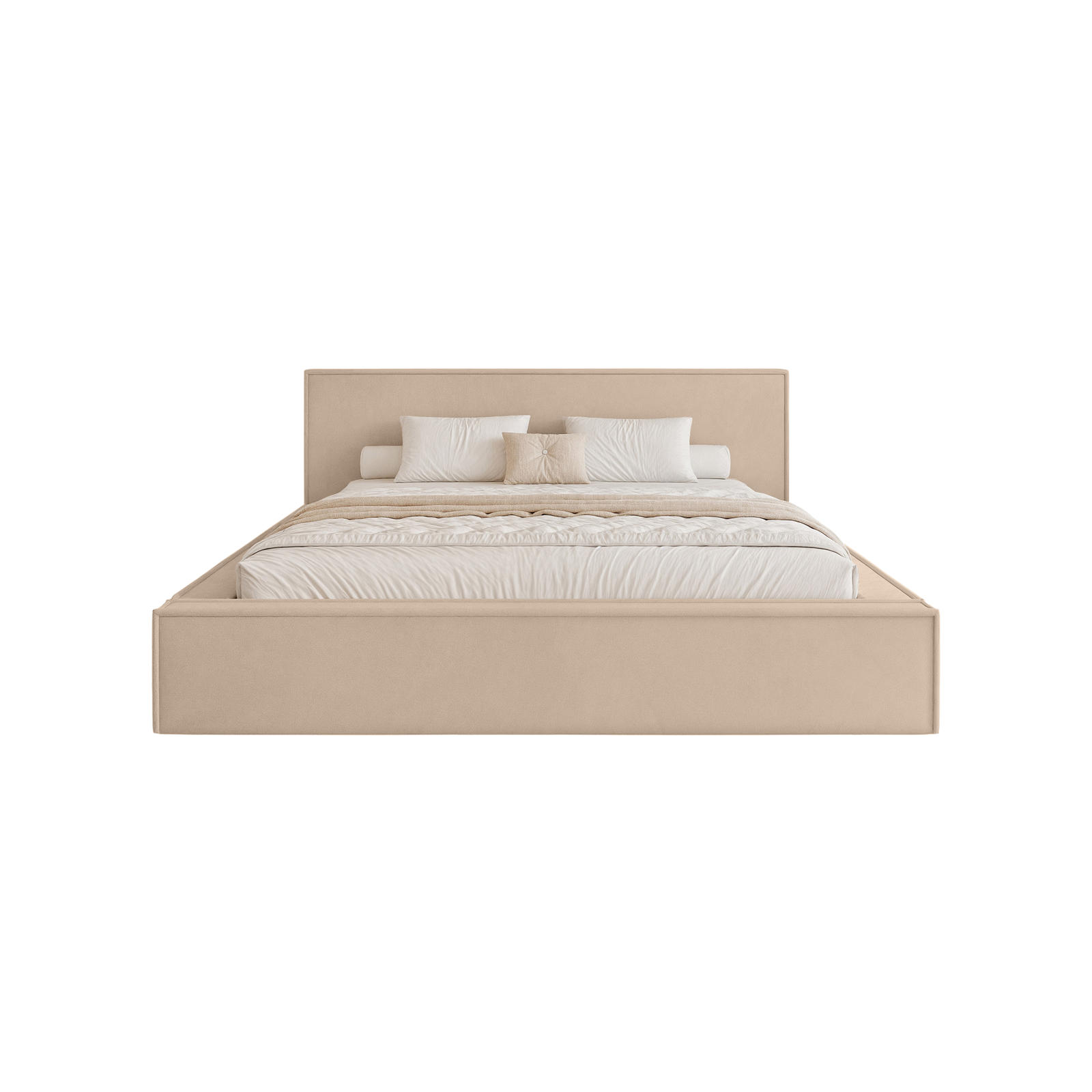 POLSTERBETT Mendocino Classic 200x200 cm, Beige - Beige, Textil (200/200cm) - Fedve