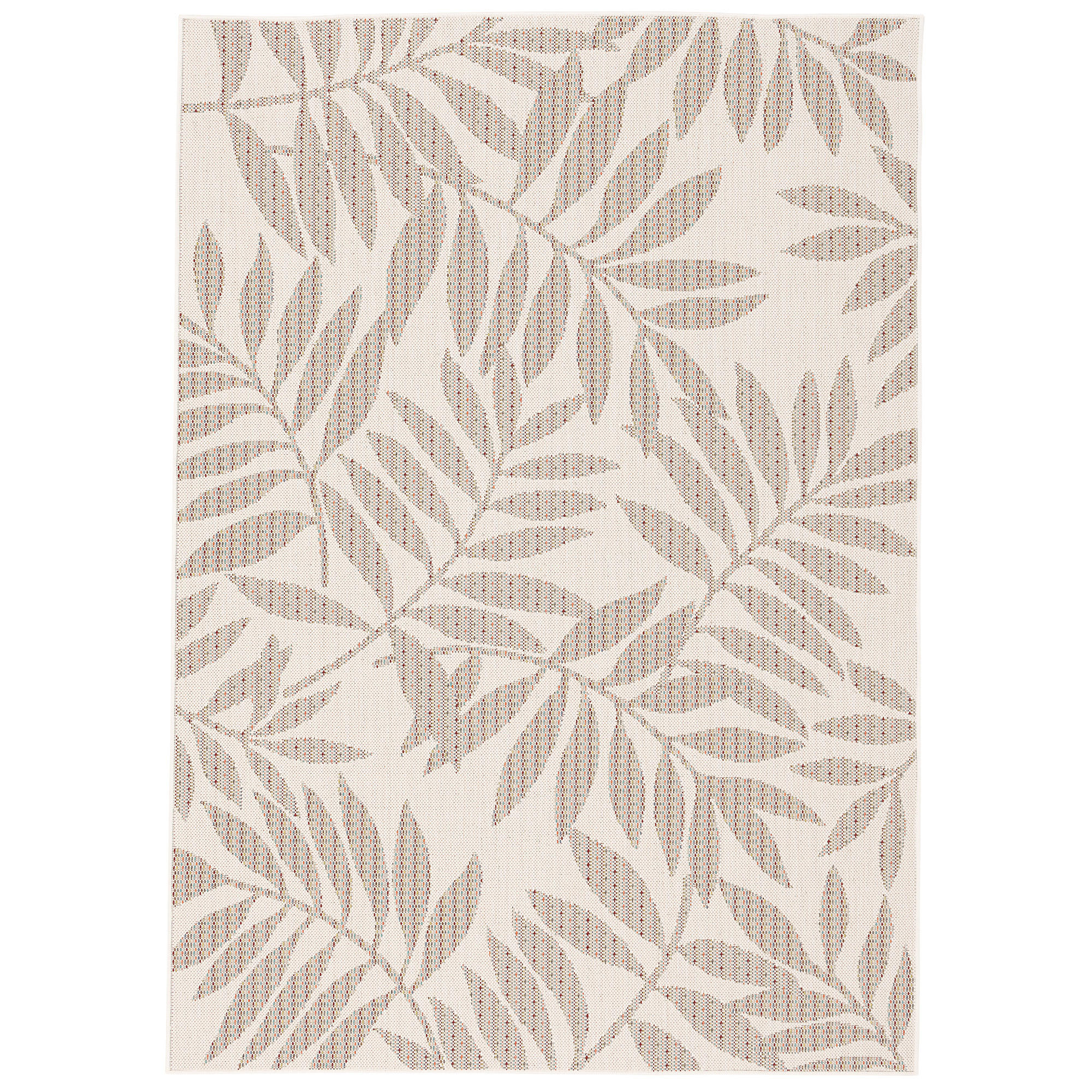 IN & OUTDOOR TEPPICH FLACHGEWEBE CAMPUS BLÄTTER - Beige, Textil (140/200cm) - Pergamon