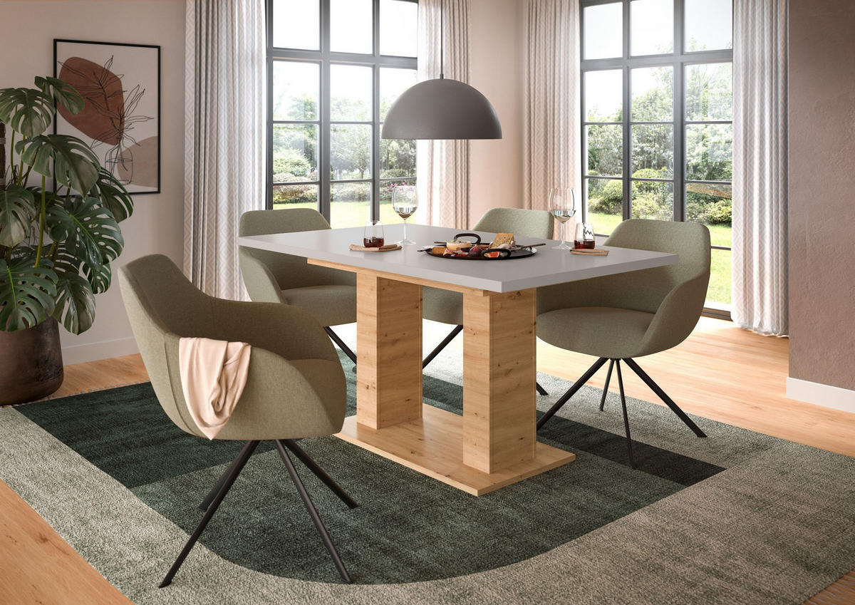 ESSTISCH Velo (B/H/T: ca. 150/76/90 cm) in Artisan Eiche Nachbildung/Kaschmir - Eiche Artisan, Holzwerkstoff (90/150/76cm)