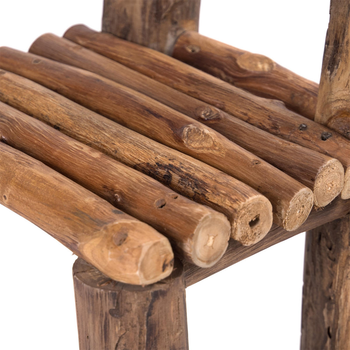 HOCKER Bloom 50 Teakholz naturfarben - Naturfarben, Holz (29/29/50cm) - DESIGN DELIGHTS