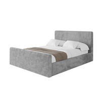 POLSTERBETT mit Bettkasten, Fußteil und Lattenrost, Boxbett mit Matratze H3/H4 - ALOVA-Z 180x200 Hellgrau - Hellgrau, Holzwerkstoff/Textil (180/200cm) - ALTDECOR