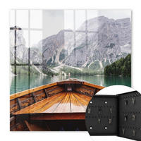 SCHLÜSSELBOX Schwarz 30x30 cm- Türöffnung nach rechts - Bergsee - Türkis, Metall (30/30/5cm) - TULUP