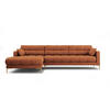 ECKSOFA links Mamaia aus strukturiertem Stoff ziegelstein 5 Sitzplätze - Braun, Textil (185/293cm) - Micadoni
