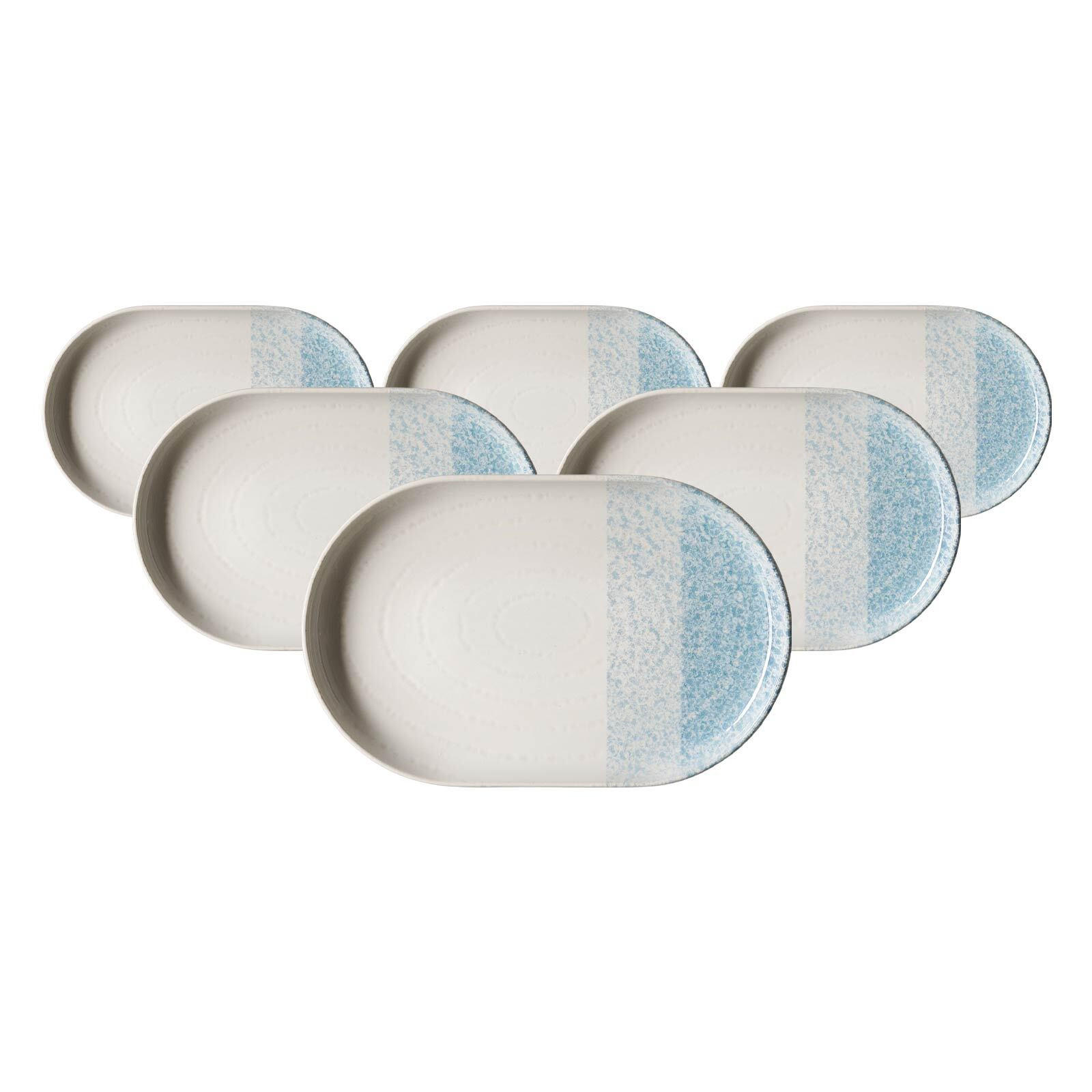 SERVIERPLATTEN Trio Blau 20 x 13 cm 6er Set - Blau, Keramik (13/2/20cm) - Ritzenhoff Breker