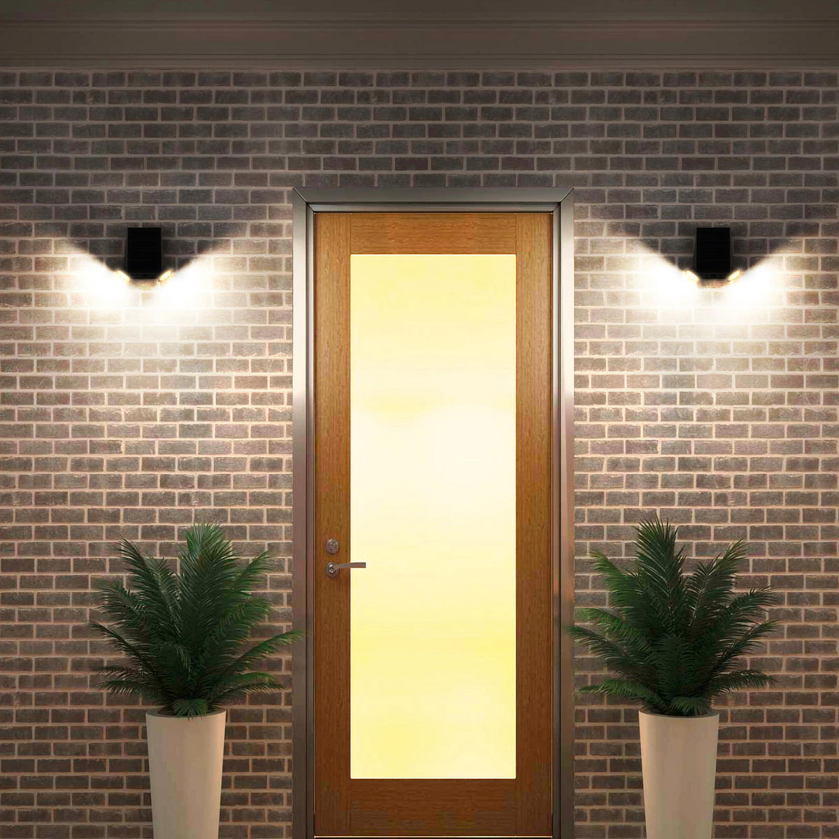 STRIKER 800LM Solar-Sensor-Wandleuchte - Schwarz, Kunststoff (14/12/6cm) - Lumisky