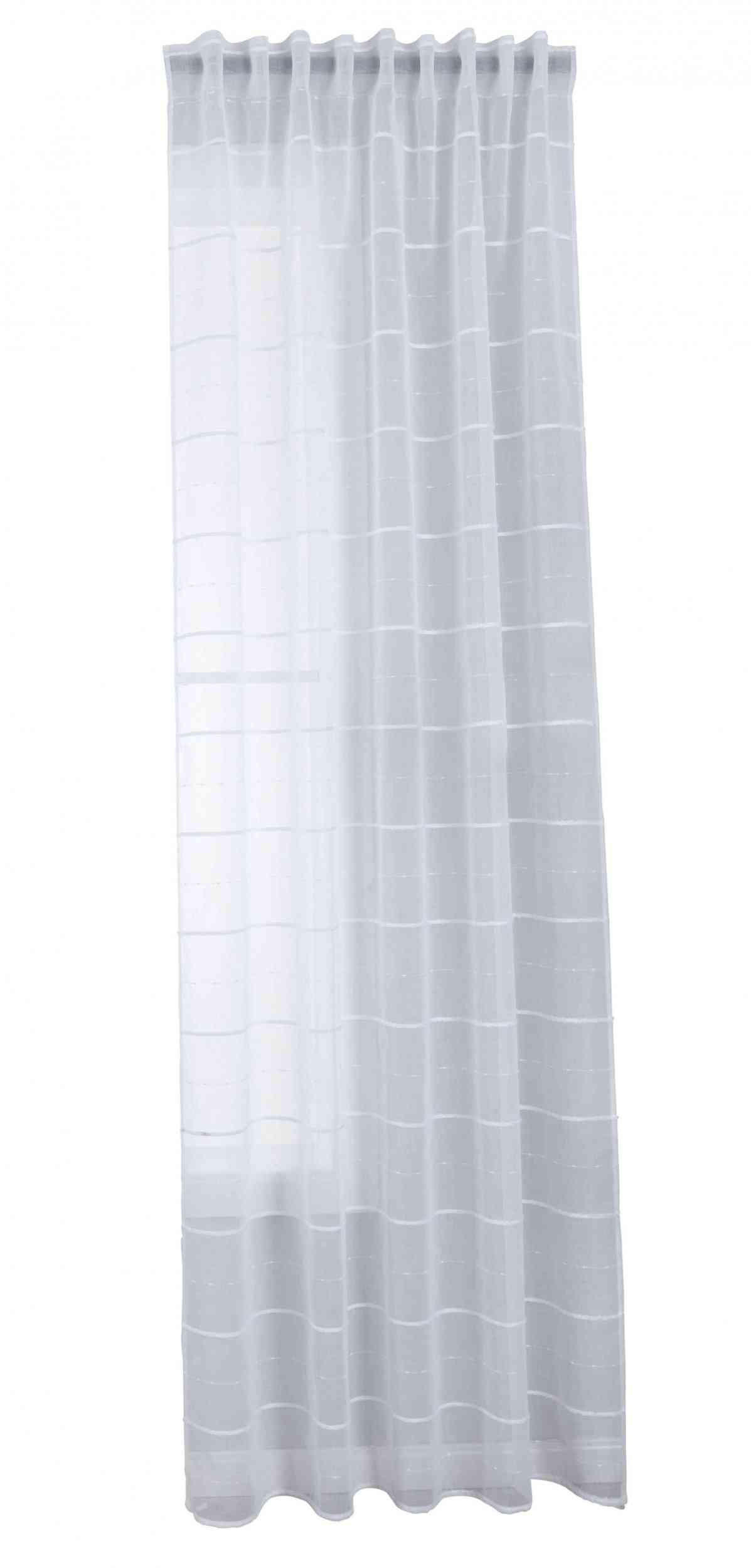 GARDINE LEINEN HxB 245x145 cm Natur Classic - Weiß, Textil (145/245cm) - Gardinenbox