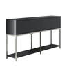 KONSOLE 2 Schwingtüren L150 cm - Lord - Anthrazit/Silberfarben, Holzwerkstoff (150/30/80cm) - Calicosy