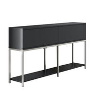 KONSOLE 2 Schwingtüren L150 cm - Lord - Anthrazit/Silberfarben, Holzwerkstoff (150/30/80cm) - Calicosy