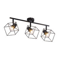 STRAHLER Fürth 3-flammig 48/10/17 cm - Schwarz, Metall (48/10/17cm) - Nettlife