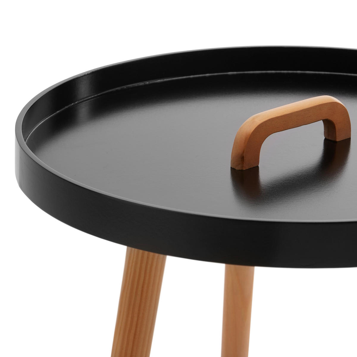 BEISTELLTISCH Lia Schwarz Pinie MDF - Schwarz, Holz (49.5/49.5/49.5cm)