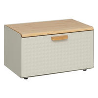 BROTKASTEN aus Metall mit Bambusdeckel Sensia 35,5/20,8/23,5 cm - Beige, Metall (20.8/23.5/35.5cm) - 5five Simply Smart