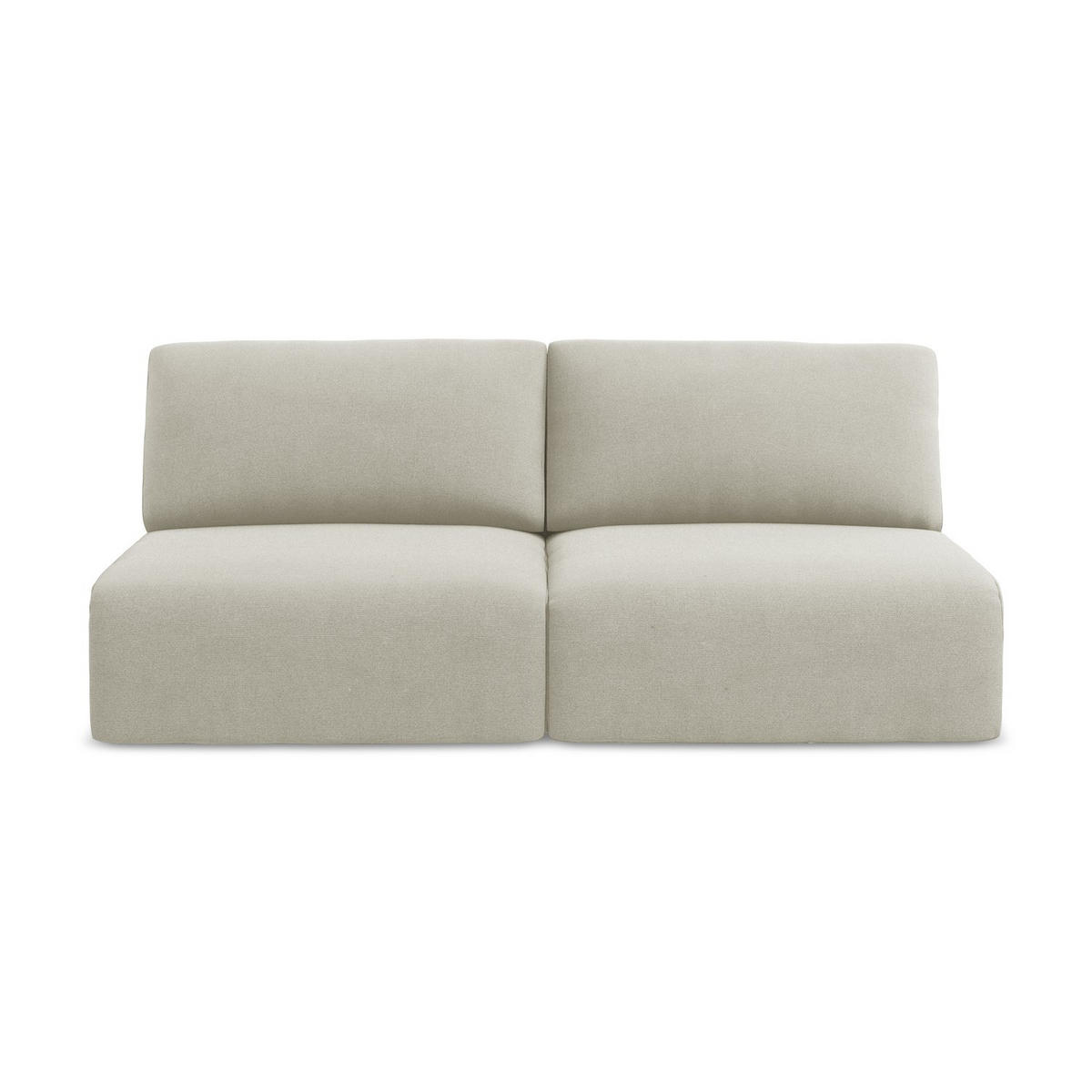3-SITZER SOFA mit Schlaffunktion Strukturstoff Stoff Beige - Beige/Creme, Kunststoff/Textil (216/79/102cm) - LaMiaSofa