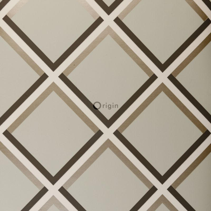 TAPETE geometrisches Motiv 52 cm x 10.05 m - Grau, Papier (52/1000cm) - Origin Wallcoverings