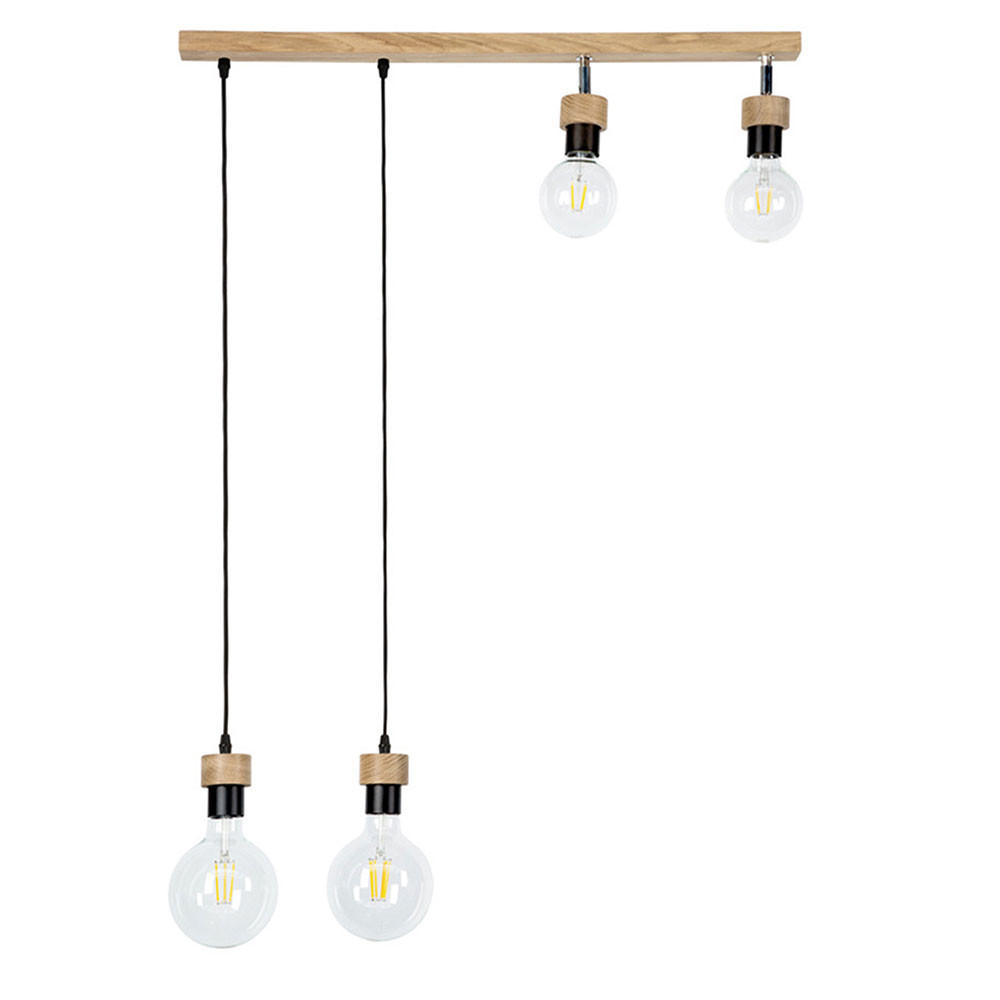 HÄNGELEUCHTE Eichenholz Braun - Braun, Holz (75/3/110cm)