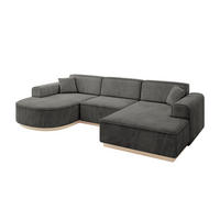 WOHNLANDSCHAFT ARRIO-U1 303x171x83 cm Anthrazit - Anthrazit, Holzwerkstoff/Textil (303/83/171cm) - ALTDECOR