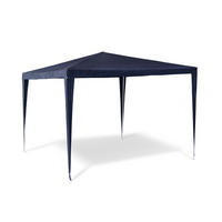 PAVILLON Zelt - Dunkelblau, Kunststoff/Metall (300/250/300cm) - Relaxdays