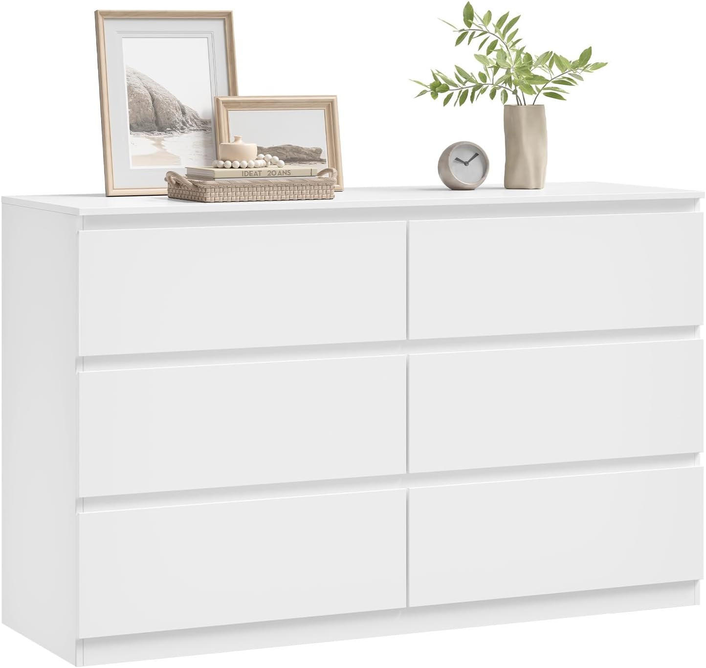 Woltu Kommode Weiß 40x75x120 cm