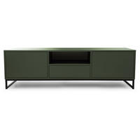 LOWBOARD Giana mit 2 Türen und Schublade, 160 cm, Flaschengrün - Dunkelgrün/Schwarz, Holzwerkstoff (160/48.5/45cm) - Beautysofa