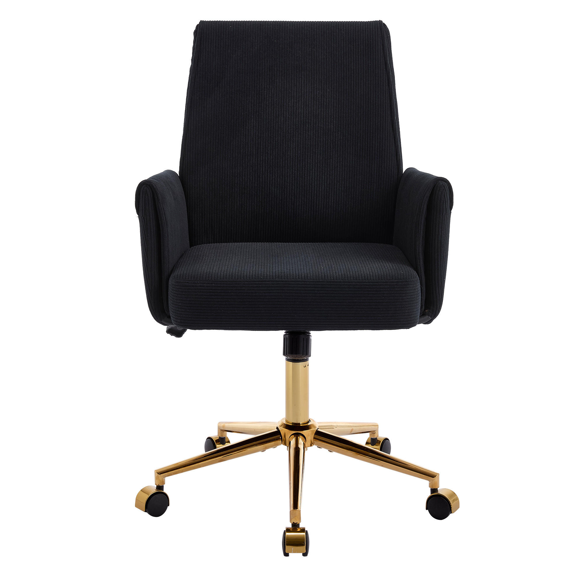 BÜRODREHSTUHL ergonomisch Cord Black - Schwarz, Kunststoff (61/107/64cm) - Meubliv