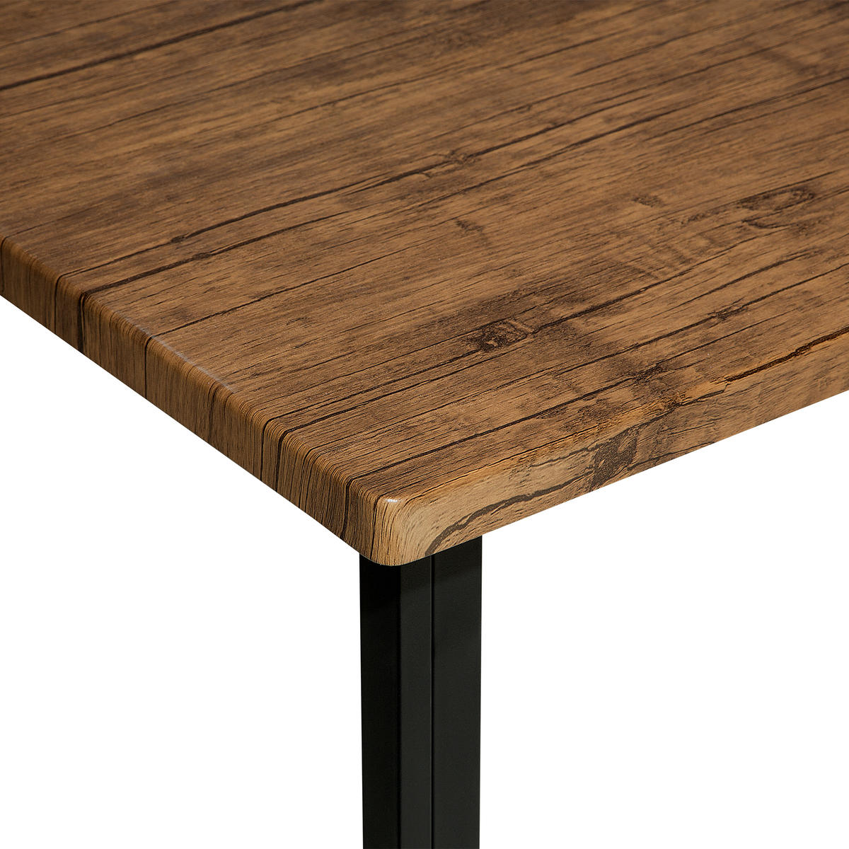 BLAGOVAONSKI STOL 150/90/75 cm crni, tamnosmeđi pravokutni Laredo - crna, drvni materijal (150/90/75cm) - Beliani