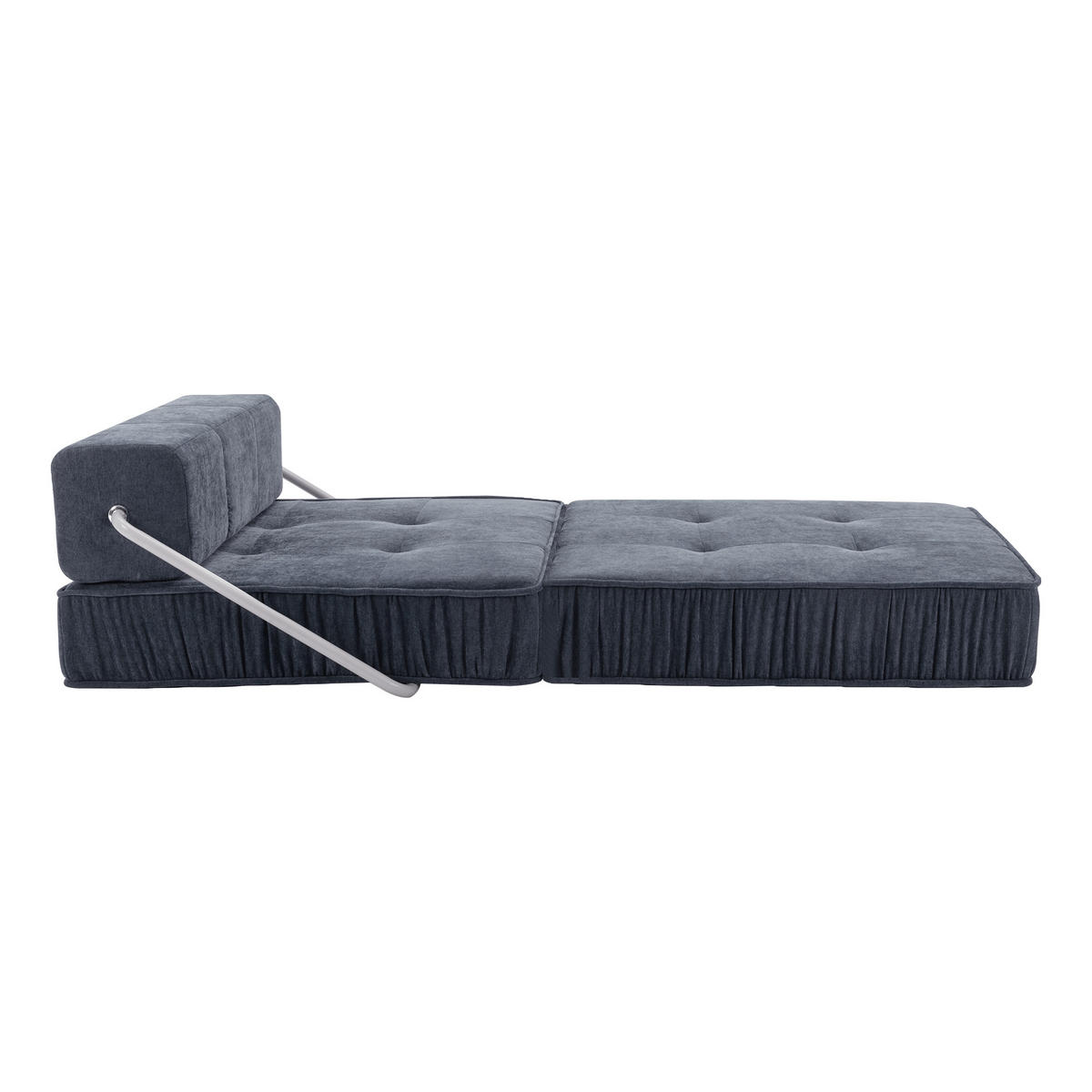 SCHLAFSESSEL DE-34989 2-in-1 mit Bettfunktion Grau - Grau, Metall (92/64/92cm) - ComfortXL