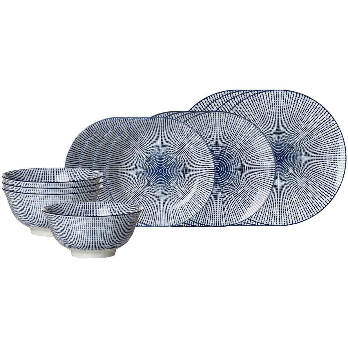 EINSTEIGER-SET Royal Makoto blau-weiß 16er Set - Blau/Weiß, Keramik (1/1/1cm) - Ritzenhoff Breker