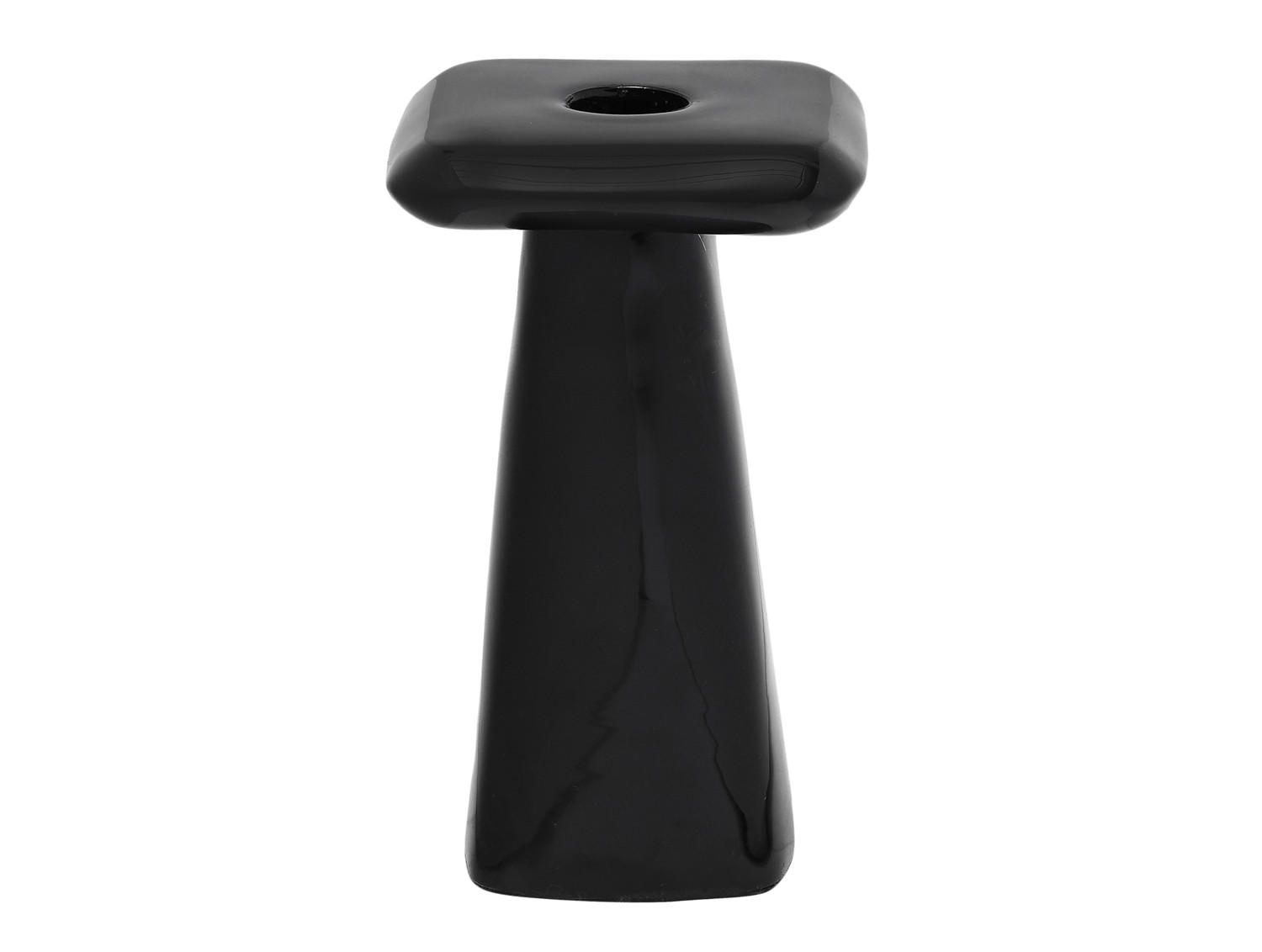 KERZENHALTER Roca Schwarz 9/9/15 cm - Schwarz, Metall (9/15/9cm) - Present Time