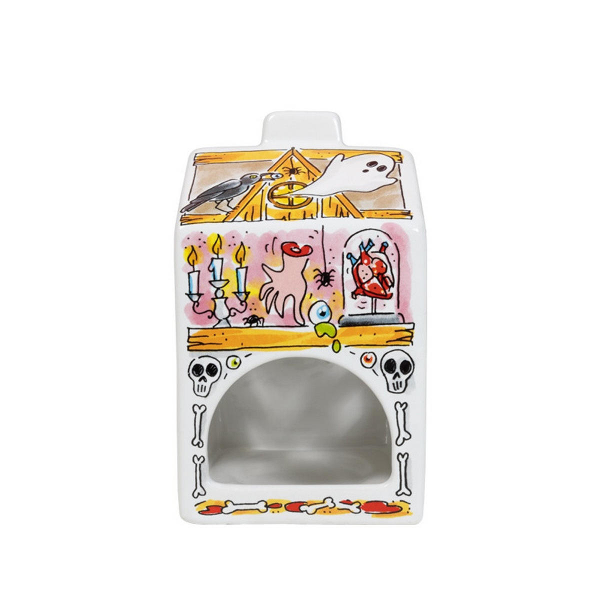 TEELICHTHALTER Halloween in Bunt - 14,5cm - Multicolor, Keramik (8.5/14.5/8.3cm) - Blond Amsterdam