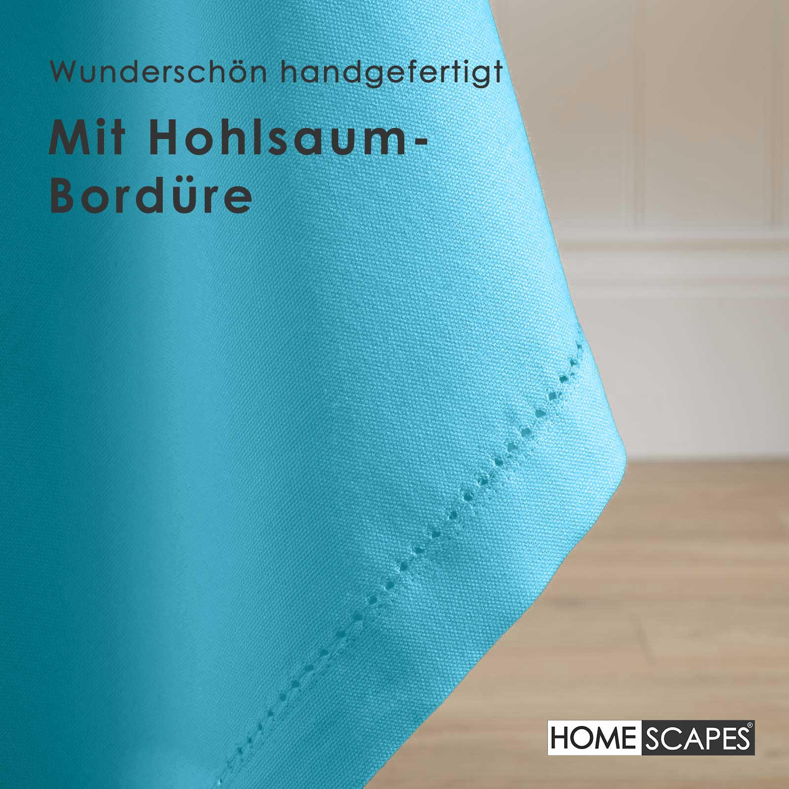 Homescapes Tischdecke Hellblau 137x178 cm