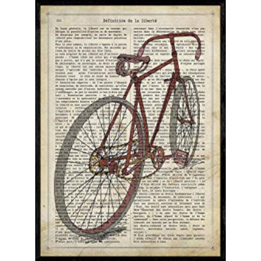 POSTER Fahrrad. A4 Rahmenlos - Klar, Papier (29.7/5/21cm) - Nacnic