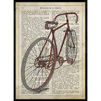 POSTER Fahrrad. A4 Rahmenlos - Klar, Papier (29.7/5/21cm) - Nacnic