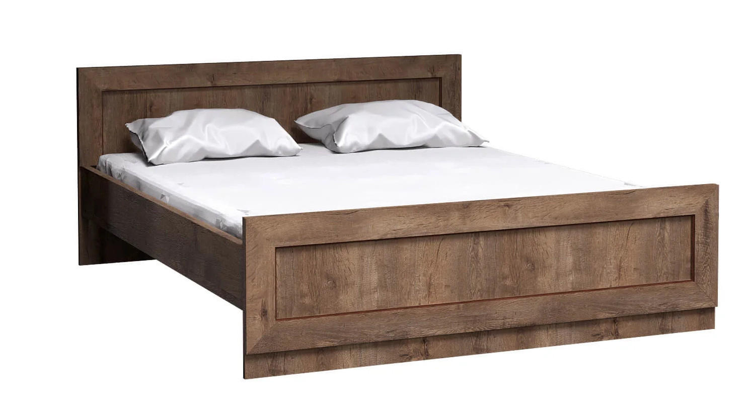 BETT TADEUSZ T-20 - Dunkelbraun, Holzwerkstoff - Meblini