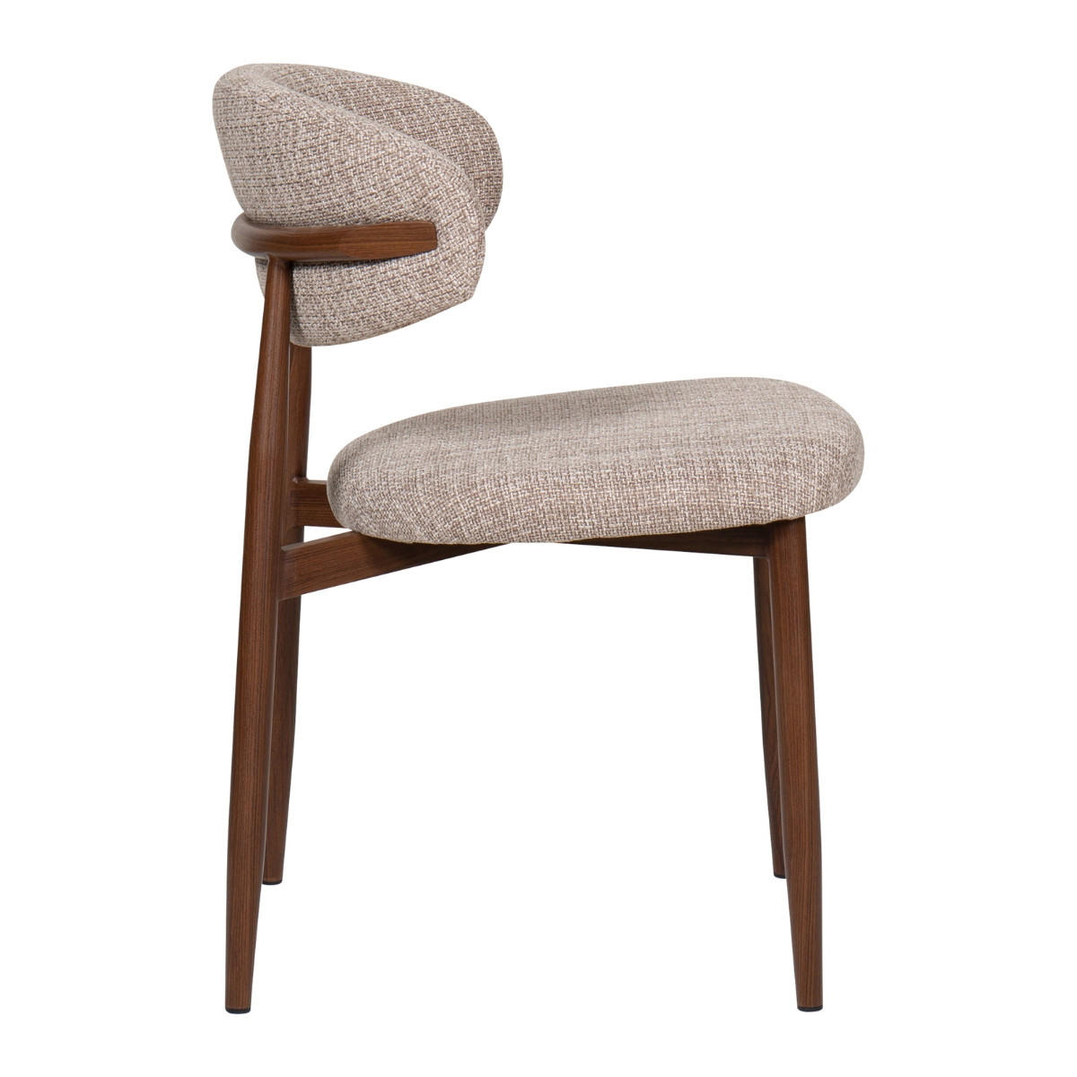 ESSZIMMERSTUHL 2er Set aus Stoff, taupe - Taupe, Textil (52/77/56cm) - Giga Meubel