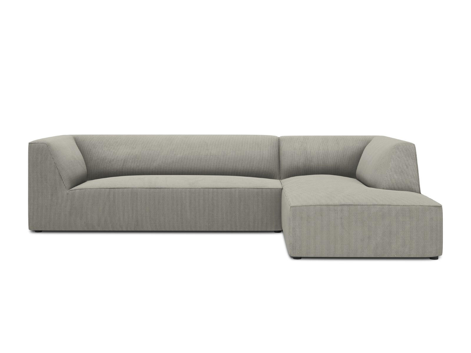 ECKSOFA rechts Ruby aus Cord hellgrau 4 Sitzplätze - Hellgrau, Textil (180/273cm) - Micadoni