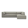 ECKSOFA rechts Ruby aus Cord hellgrau 4 Sitzplätze - Hellgrau, Textil (180/273cm) - Micadoni